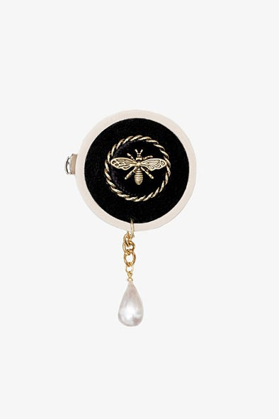 bee + pearl drop brooch