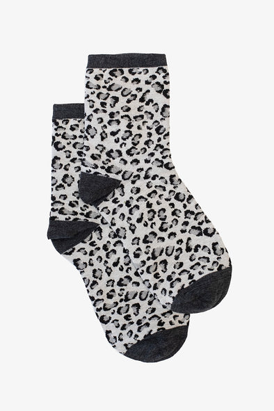 Grey Leopard socks