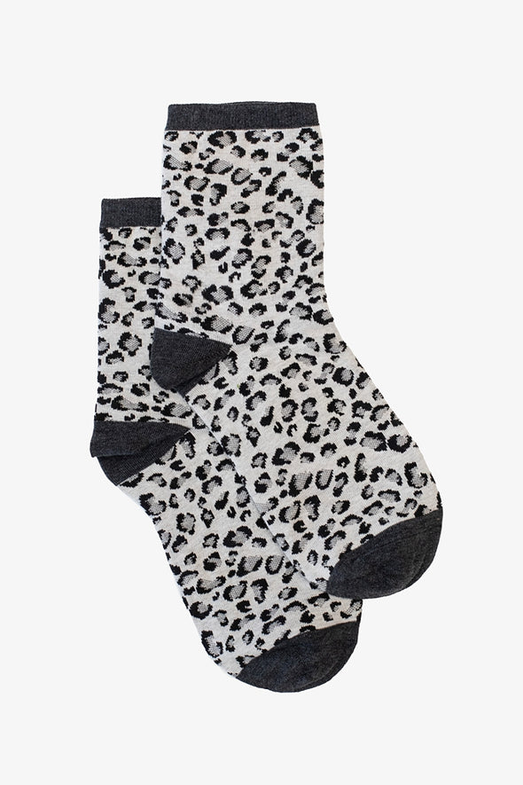 Grey Leopard socks