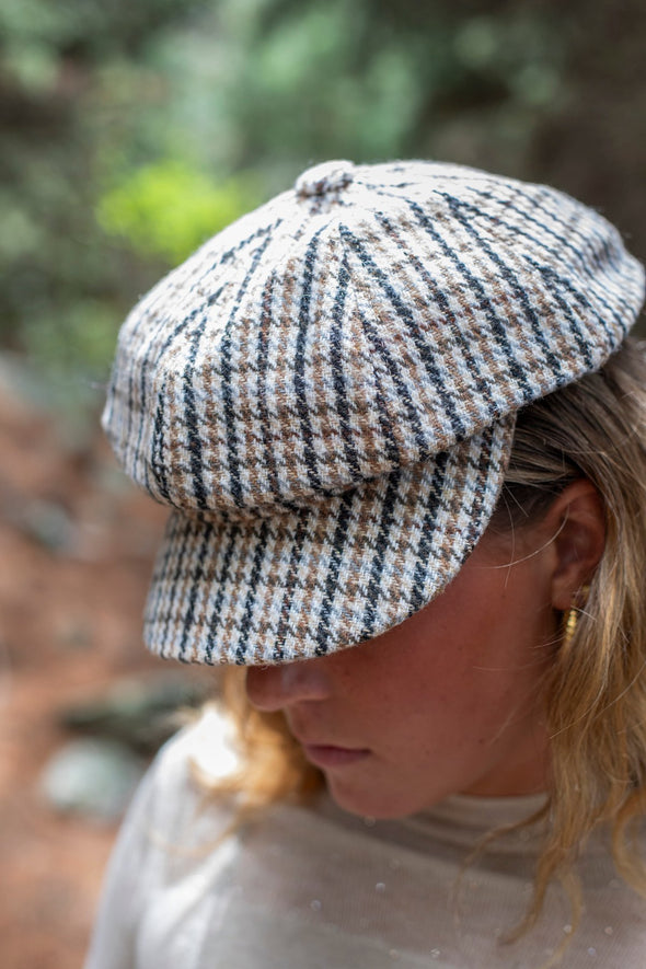 News Boy Cap | Nougat Plaid