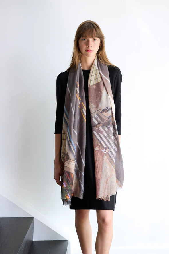 Crossroads skinny wool scarf