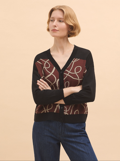 Anchor Ropes V Neck Jacket