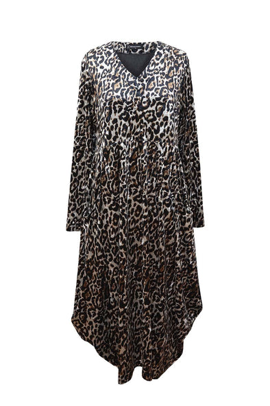 Animal print velvet Carly dress