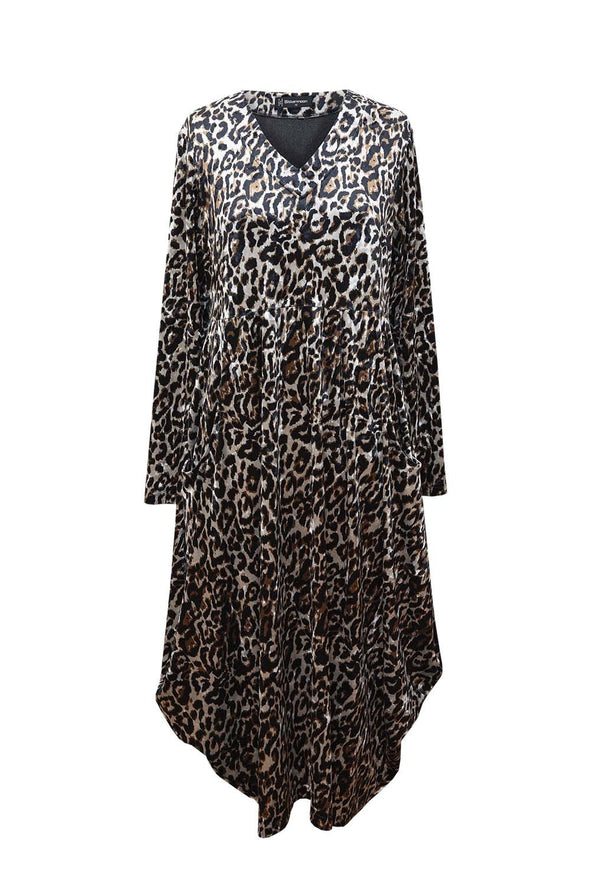 Animal print velvet Carly dress