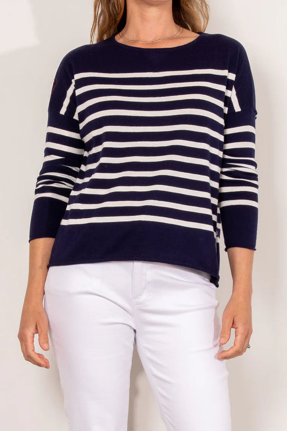 Como Stripe Crew - Navy-Chalk