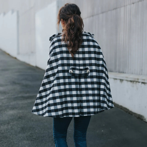 Harper Wool Cape - Plaid