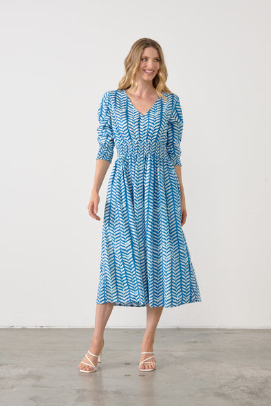 Batik Dress-Blue