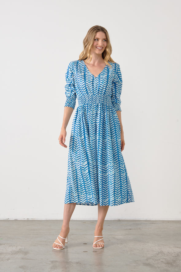 Batik Dress-Blue