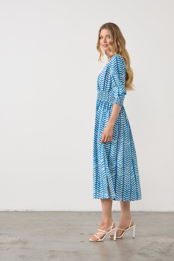 Batik Dress-Blue