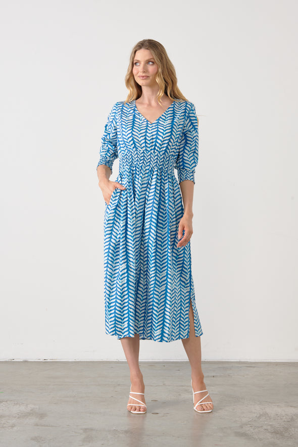 Batik Dress-Blue
