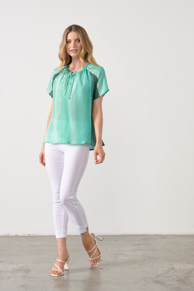 Gradient Blouse-Aqua