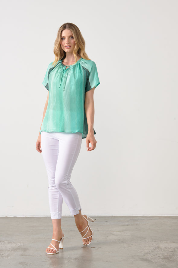 Gradient Blouse-Aqua