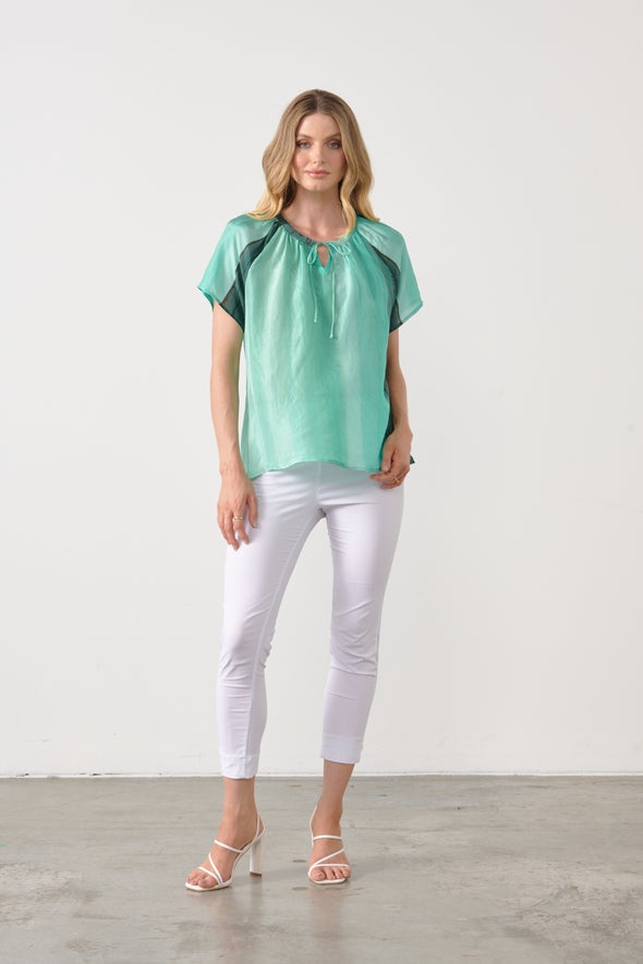 Gradient Blouse-Aqua