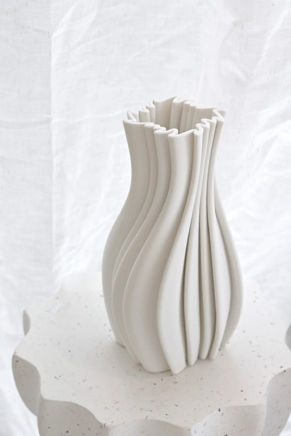 Louella 3D Printed Ceramic Vase – Sculptural