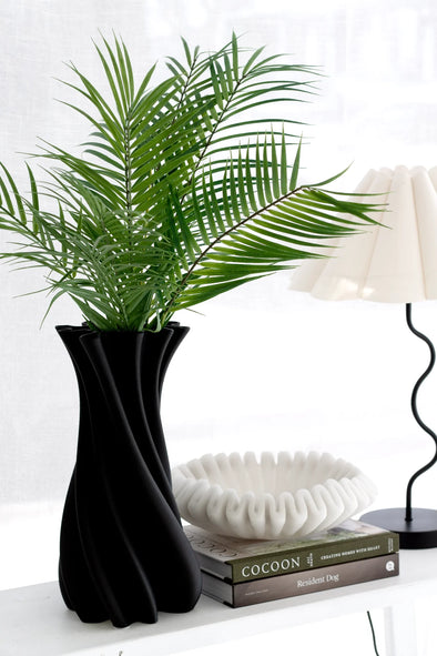 Camila Black 3D Printed Ceramic Vase