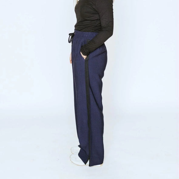 Indiana Womens Pant Navy/Black Stripe