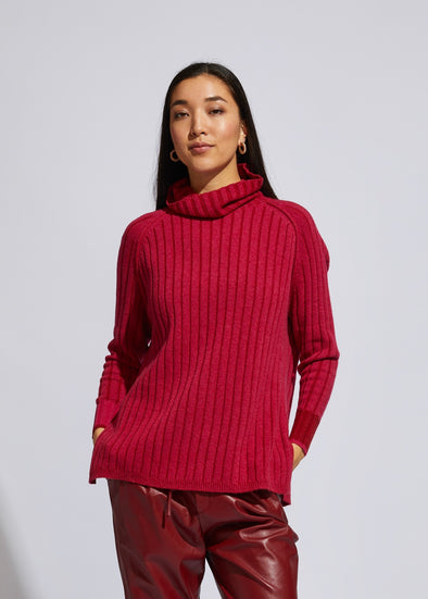 Plaited Rollneck-Fuchsia