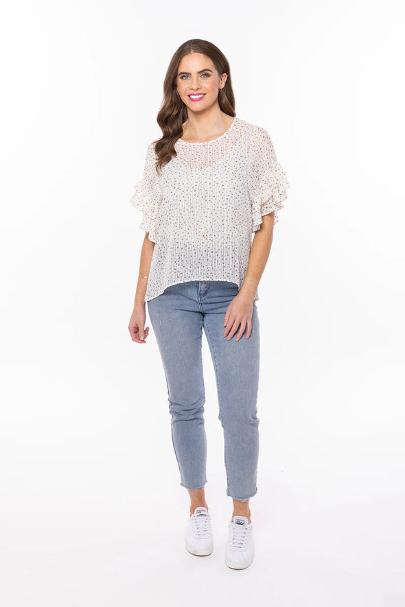 Day Dreamer Top - Sheer Mono Spot