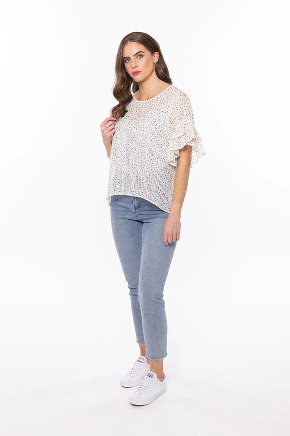 Day Dreamer Top - Sheer Mono Spot
