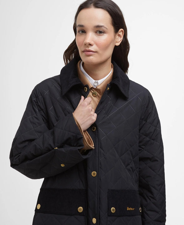 corrine quilt jacket black/ancient