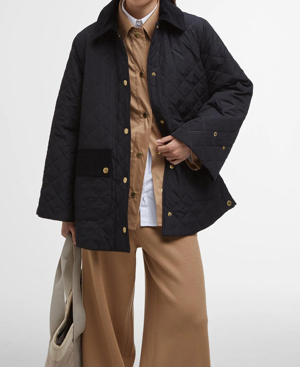 corrine quilt jacket black/ancient
