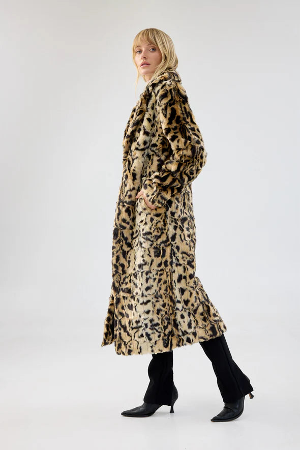 Long leopard jacket sale