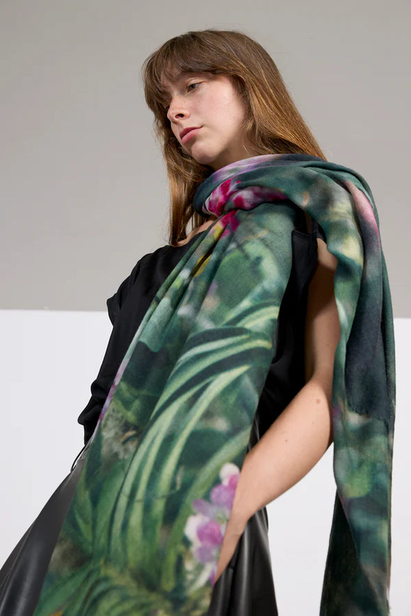 Orchid Jungle oversized scarf