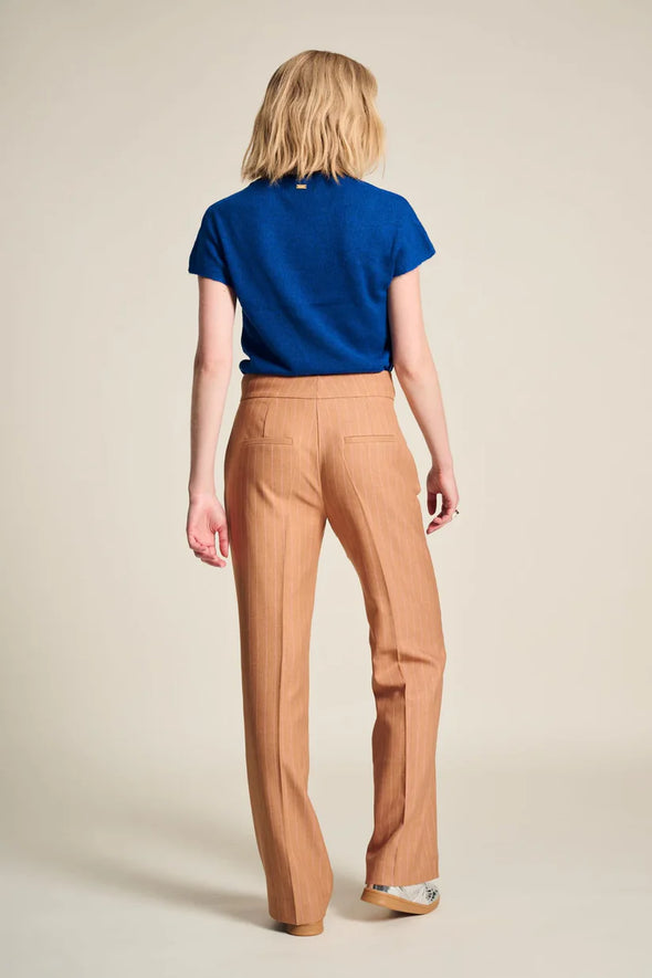 Pants striped sugar brown