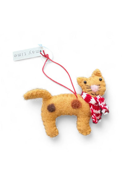 Felt Hanging Cat - Ginger - Decoration