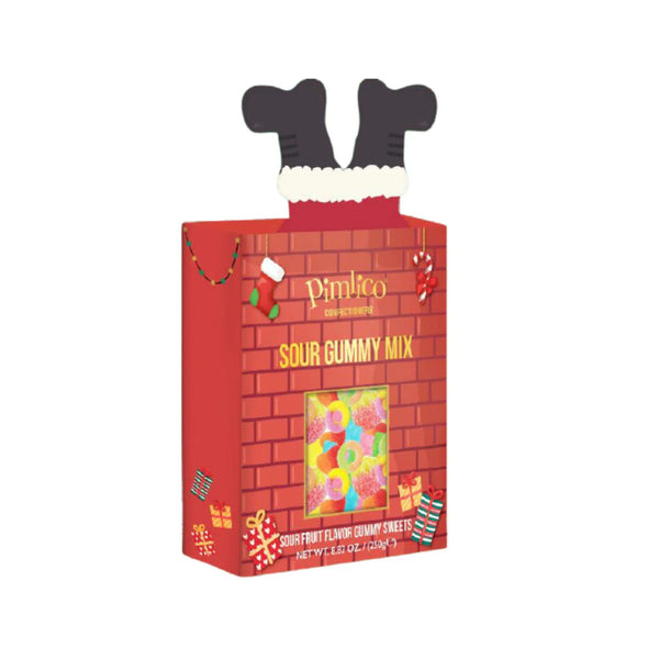 Sour Gummy Mix Santa Chimney Box 250g