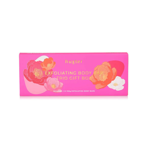 Exfoliating Body Bar Trio - Fuchsia with Pink & Orange Florals
