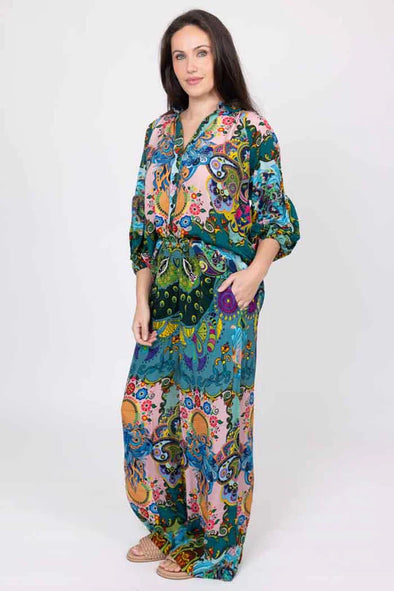 Noah Pant Crepe Retro Print