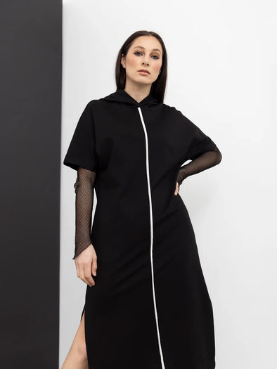 Reflective Revel Dress-Black
