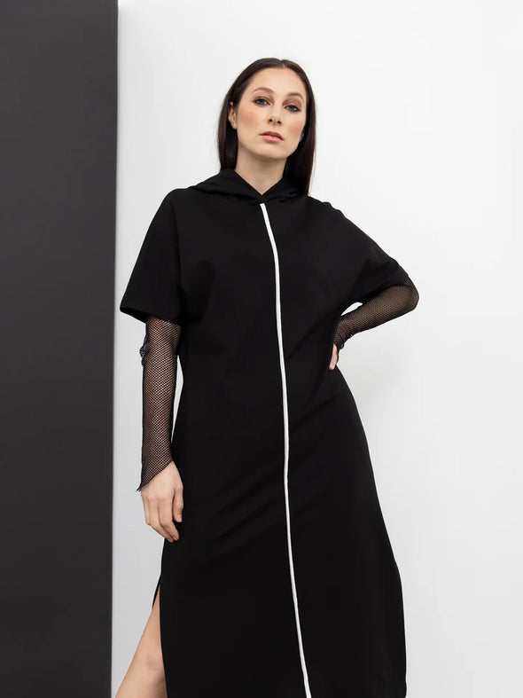 Reflective Revel Dress-Black