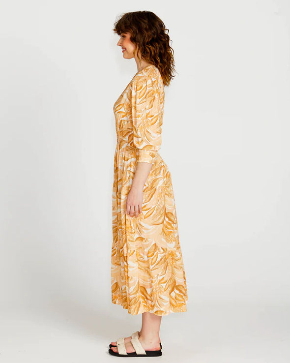Portia elastic waisted print  dress