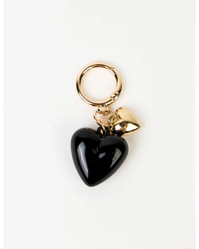 Black Heart Bag/Key  Charm