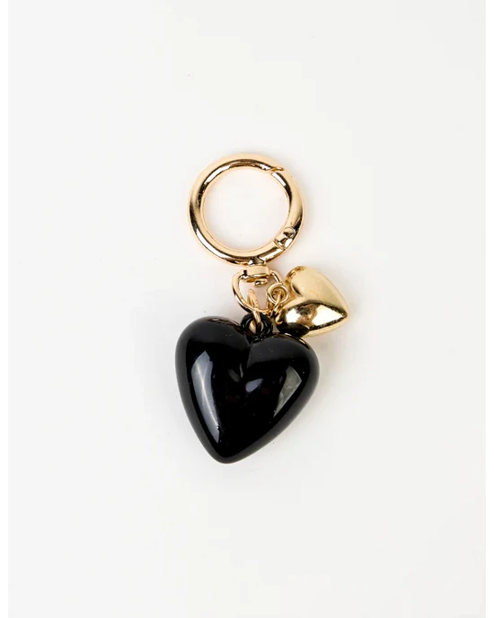 Black Heart Bag/Key  Charm