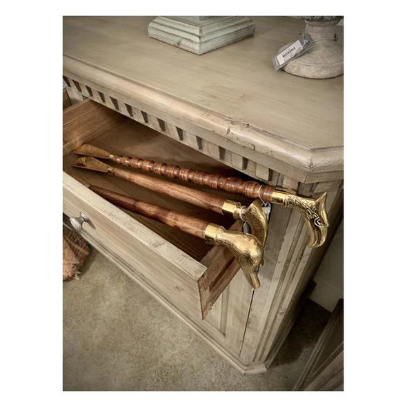 Shoehorn Walnut Finish / Brass