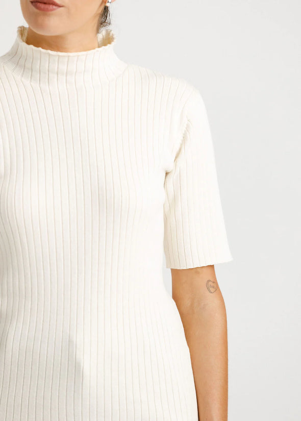 SHORT SLEEVE TURTLE NECK Unbleached