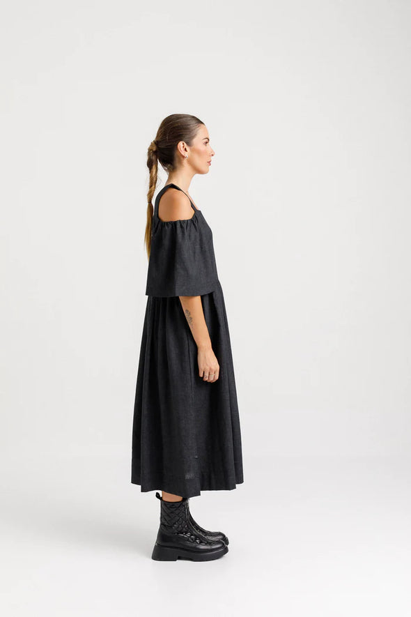 Cut Away Dress - Sooty