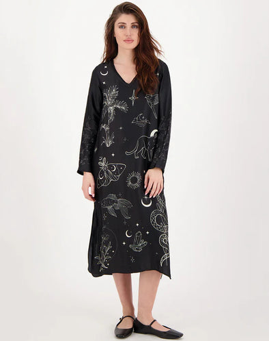 Violet V-Neck T-Dress