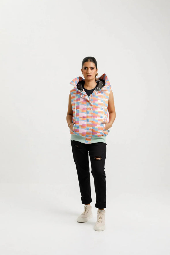 Stadium Puffer Vest - Meta Blocks