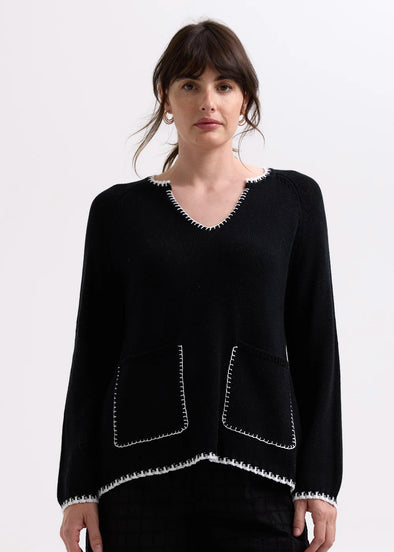 Hand work A line Trim Jumper
