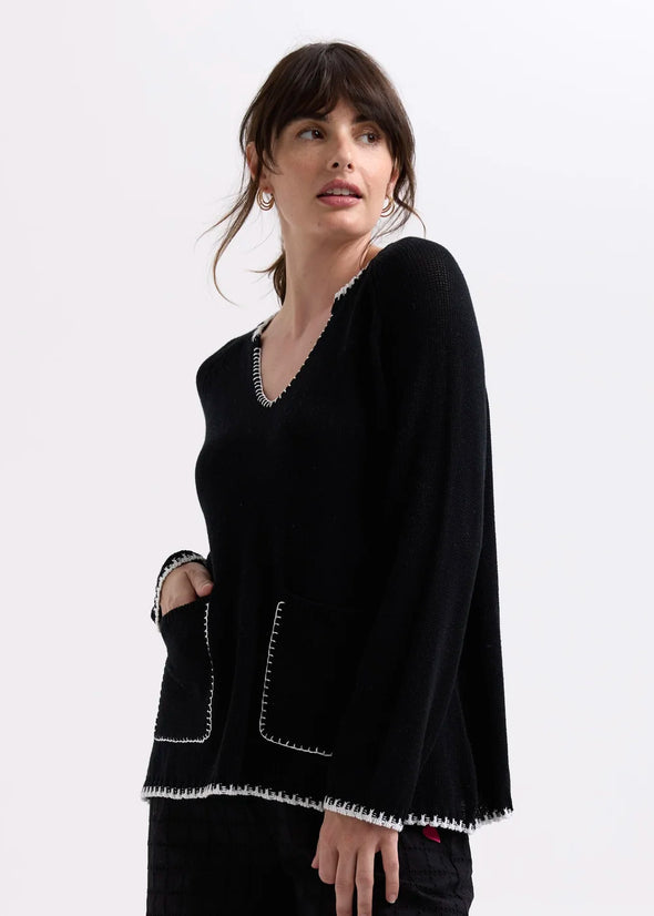 Hand work A line Trim Jumper