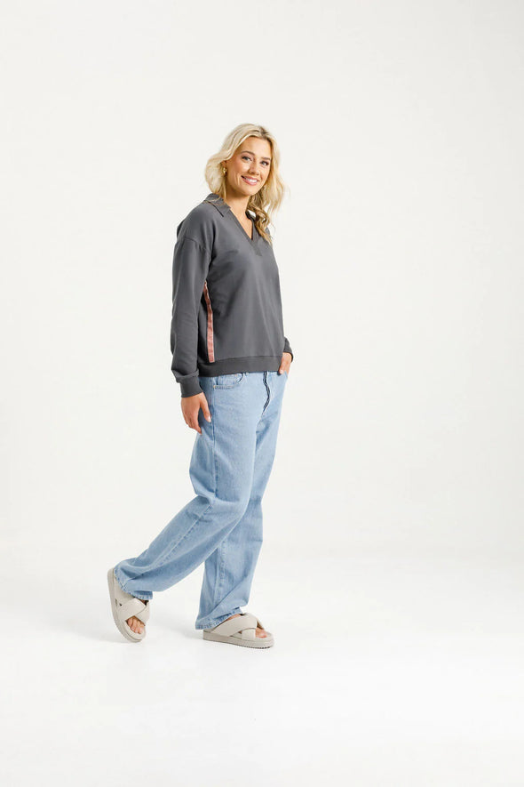Camilla Collar Crew - Blossom Velvet Ribbon