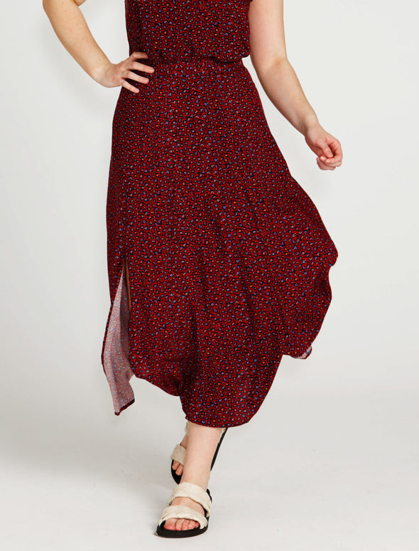 Candice Midi Skirt - Wine Animal