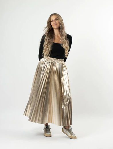 Gold casete skirt