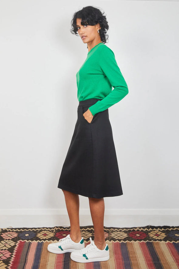 Sara Skirt - Black Denim