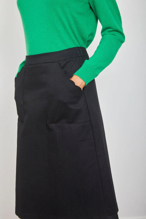 Sara Skirt - Black Denim