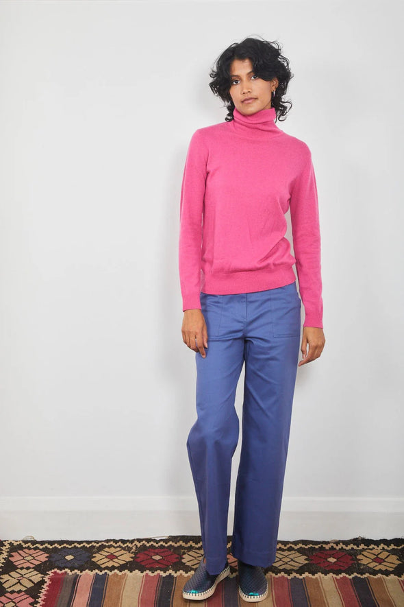 Collette Roll Neck Sweater - French Pink